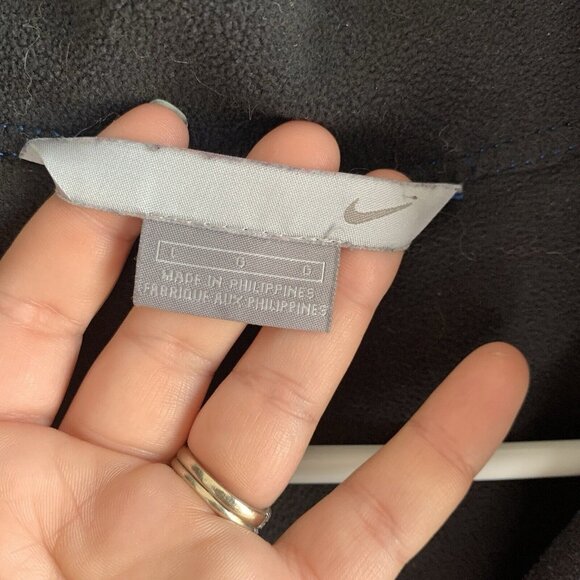 VTG Nike Adult Medium Quarter Zip Sweatshirt Swoosh Y2K Colorblock Pullover - Picture 6 of 7